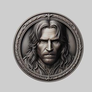 Aragorn Lord of Rings Medallion for CNC Router Laser & 3D Printer