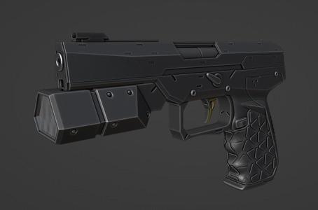 Sci-fi Gun Wanted Dead prop cosplay 3d model (stl file) for printing
