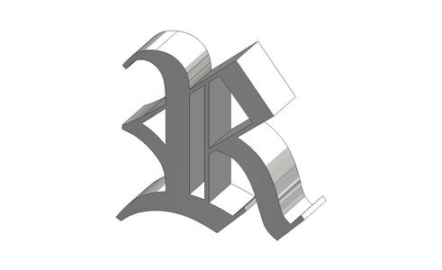 R letter Old English Text MT Font
