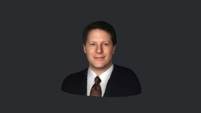Al Gore-bust/head/face ready for 3d printing