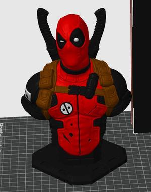 Bambu AMS - Colored Deadpool Bust (Supportless)