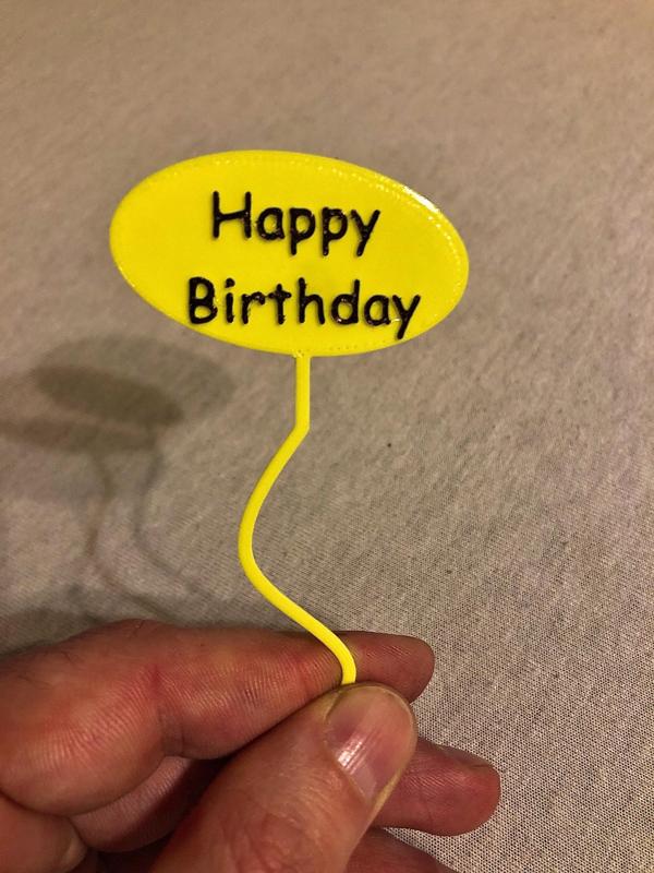 Happy birthday muffin pick