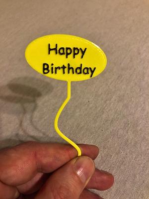 Happy birthday muffin pick