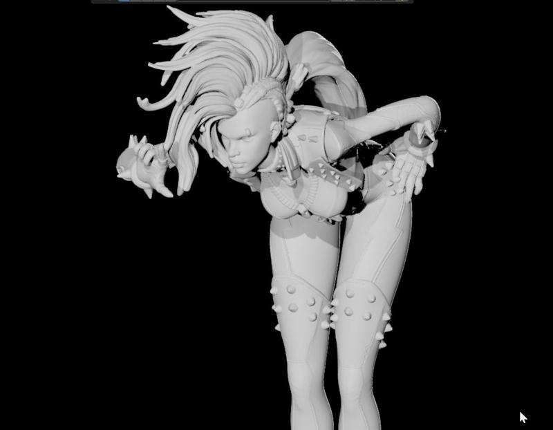 Punk Storm, Ororo Munroe, X-men, Clothed Action Figure, from Marvel Rivals for 3d printing