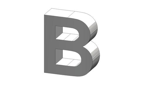 B Letter Arial Font