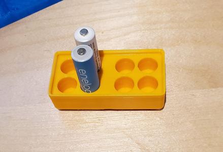 Gridfinity AA Battery 1x1x3 or 2x1x3
