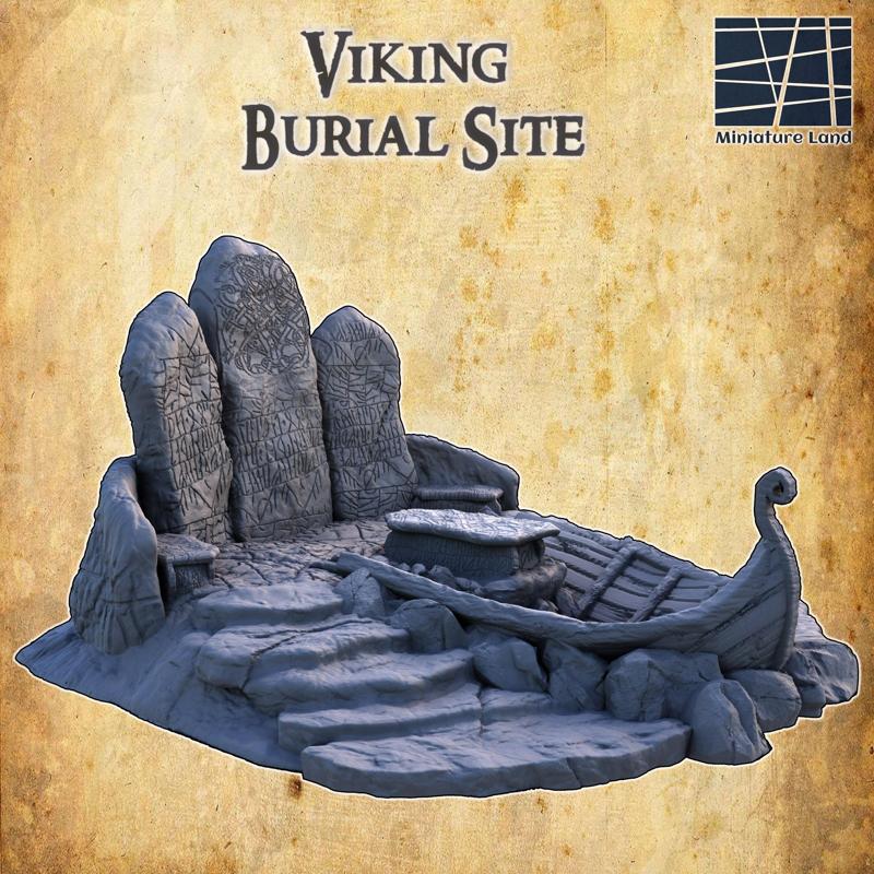 Viking Burial Site - Tabletop Terrain - 28 MM