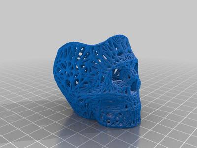 (3D Slash) voronoi_skull_pencil_holder_close