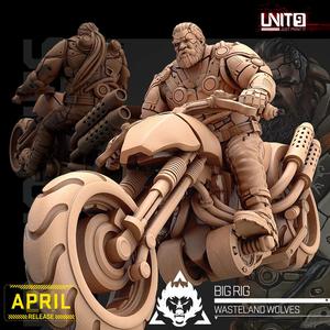 Cyberpunk - Big Rig on motorbike- Wasteland Wolves