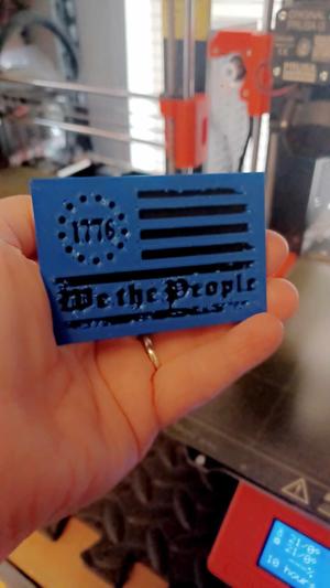 We the People Flag decor STL and SVG file / Magnet/ Keychain/2D wall decor / flag wall art