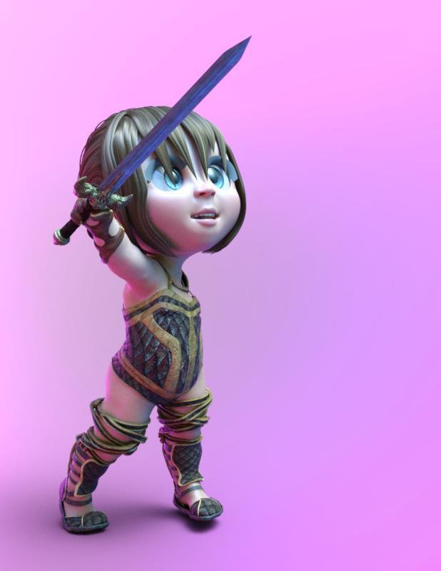 LittleWarrior1_Victorypose