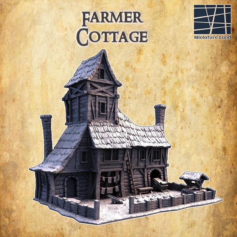 Farmer Cottage- Tabletop Terrain - 28 MM
