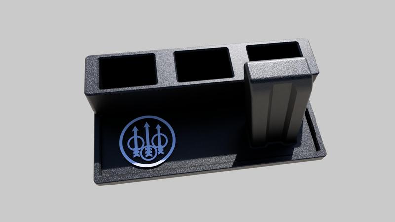 Beretta Themed Pistol and magazine stand safe organizer