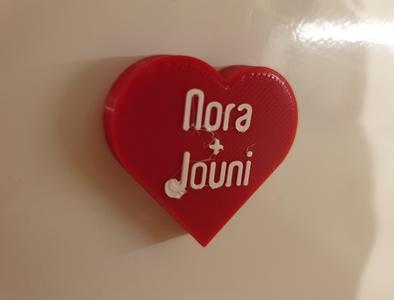 Customizable Heart Fridge Magnet