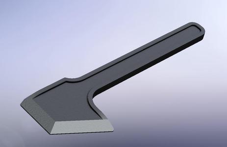 Angled spatula for spreading glue.