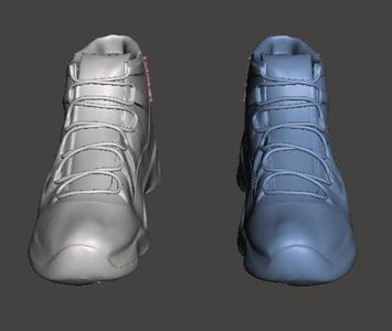 NIKE AIR JORDAN 11 SNEAKERS LEFT AND RIGHT .OBJ .STL