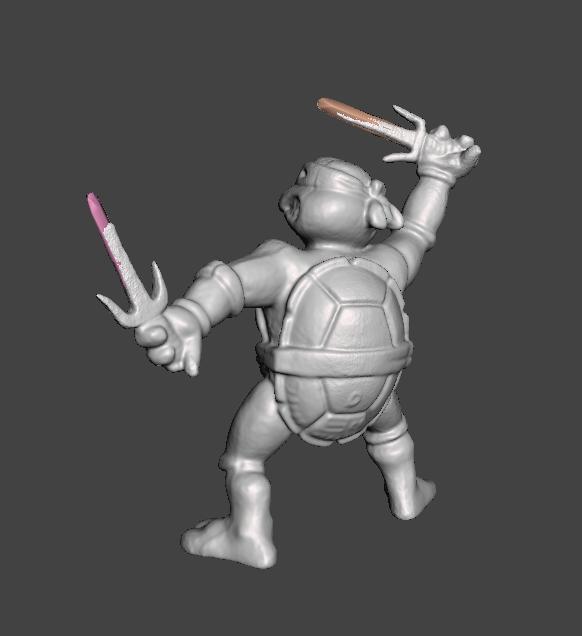 RAPHAEL TMNT 80S NINJA TURTLES VINTAGE .OBJ .STL