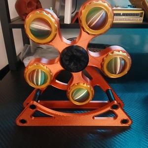 Desk Fidget Spinner with Orb Assembly & Dual-Mode Stand