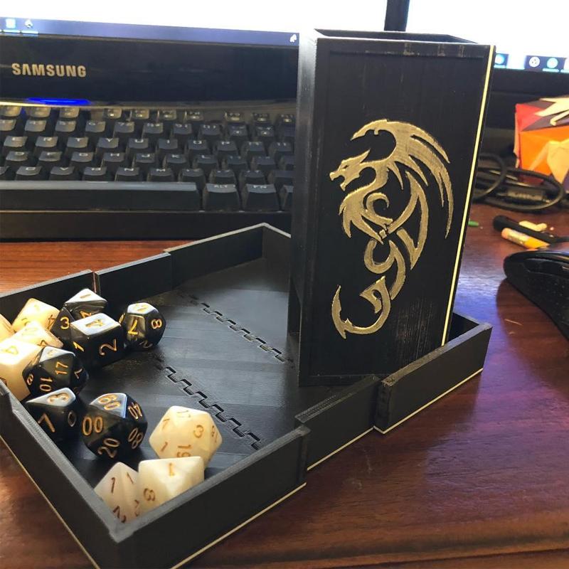 Dice Tower With Storage Tray / Box