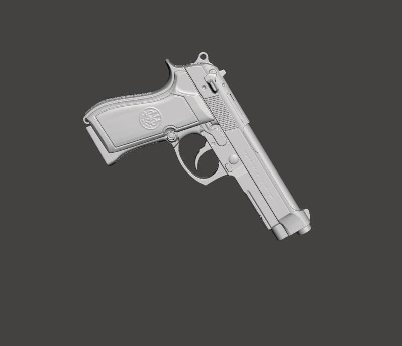 Beretta M9 Real Size 3d Gun Mold
