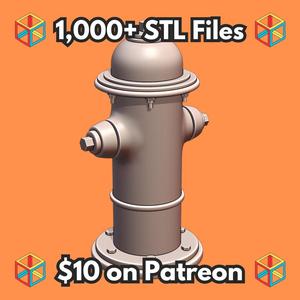 24th Scale Model Fire Hydrant Prop for Street or Garden Scene MineeForm FDM 3D Print STL File