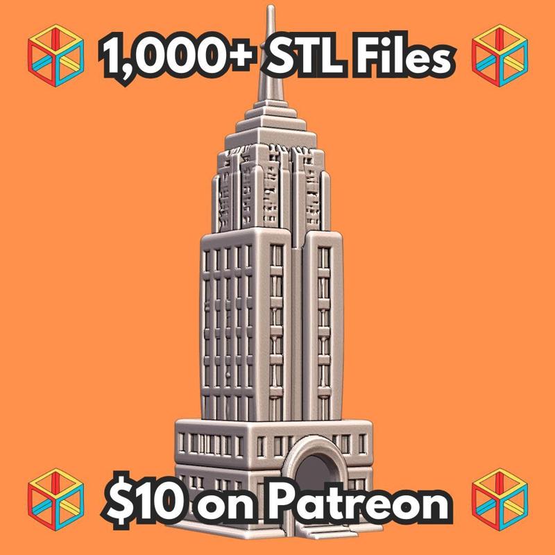 Art Deco Skyscraper Model Replica with Detailed Architectural Elements MineeForm FDM 3D Print STL File