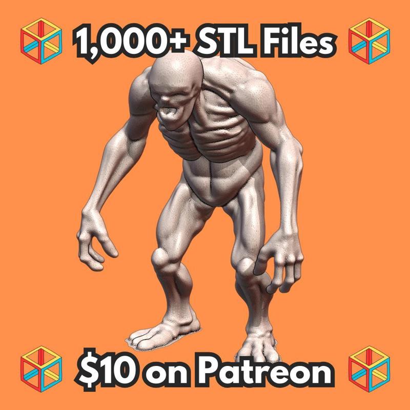 28mm DND Ghoul-Like Undead Monster Fantasy Miniature MineeForm FDM 3D Print STL File
