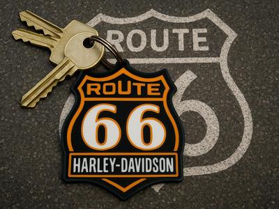 Route 66 Harley-Davidson keychain