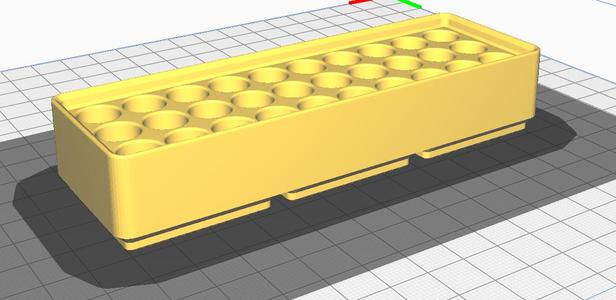 Gridfinity 3x1 Stylo x30 - Diam 1.05 with fusion360
