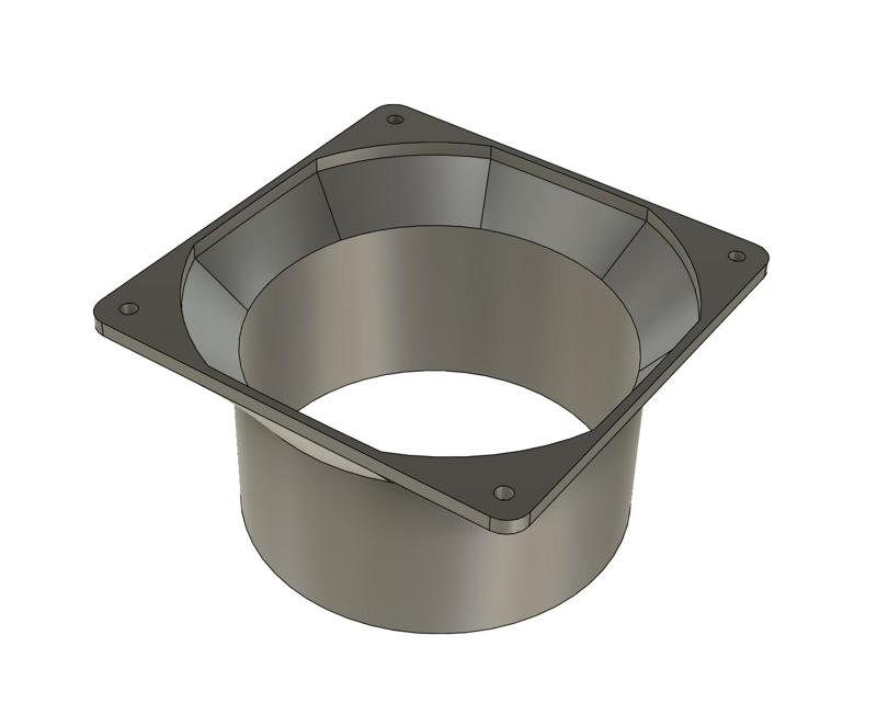 120mm fan duct to DN110 pipe