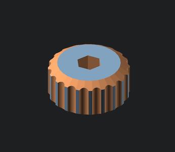customizable and full parametric screw knob maker