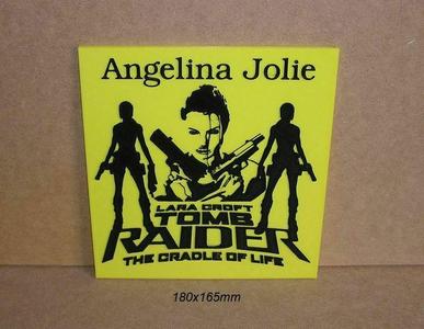 Tomb Rider, Angelina Jolie, movie, film, game, animation, poster, sign, signboard, logo, 3d printing