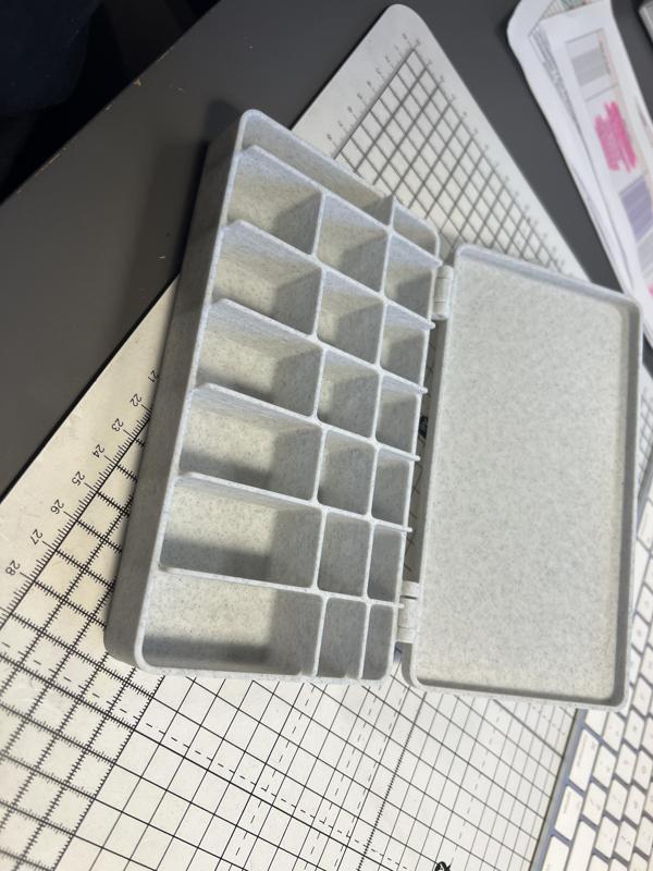 Divider Box for Small Parts With Hinged Lid