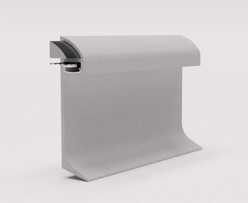 Plinthe avec led et diffuseur