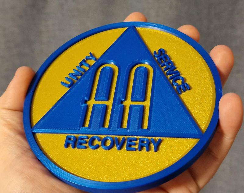 Alcoholics Anonymous - dual sided coin
