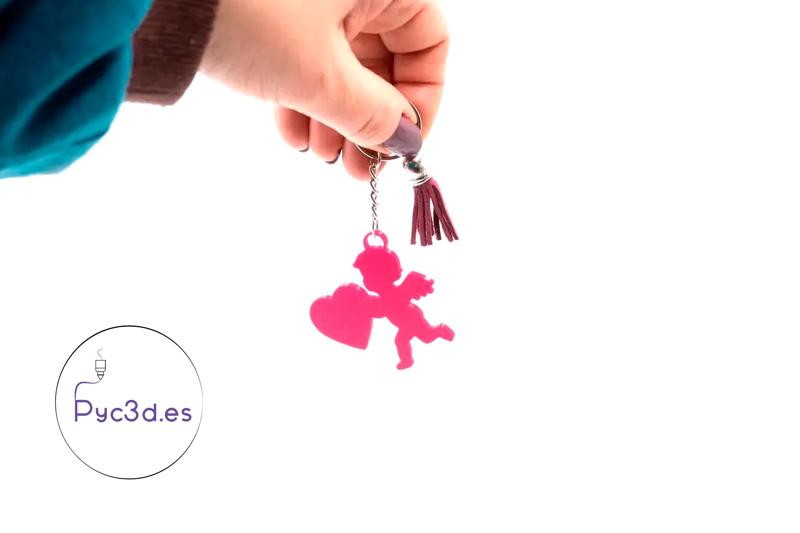 CUPID WITH HEART KEYRING