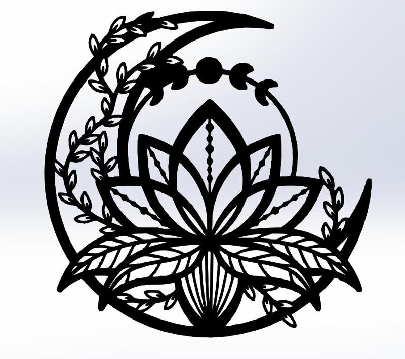 Lotus Flower - Line Art