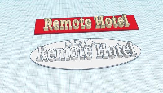 Remote Hotel Schriftzug