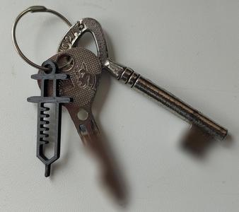 Syringe keychain