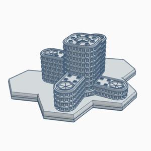 Sci-Fi Building 62 Hex Map Scale HMSSF062