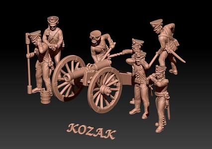 napoleonic russian light artillery in shako model 1813
