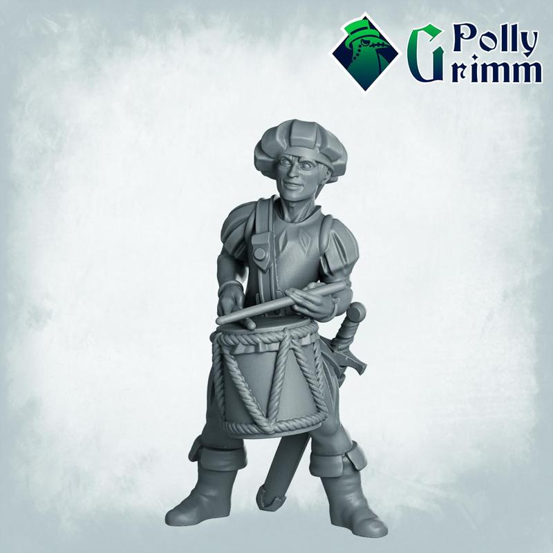 Fantasy and historic miniatures for tabletop games. Imperial Humans. Men at arms, musicians