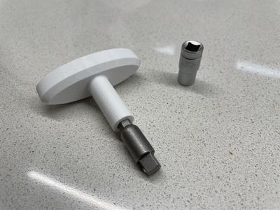 Nozzle Wrench for Hex Shank Square Drive Socket Adapter 30 mm