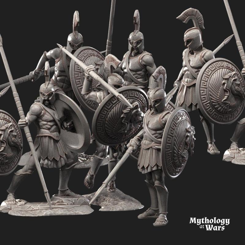 6x Hóplitas on foot | Zeus | Mythology at Wars