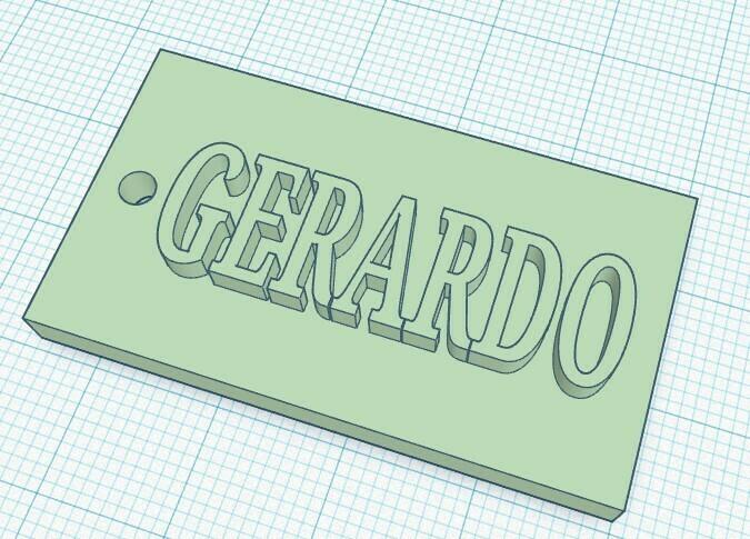 Key ring with name - GERARDO