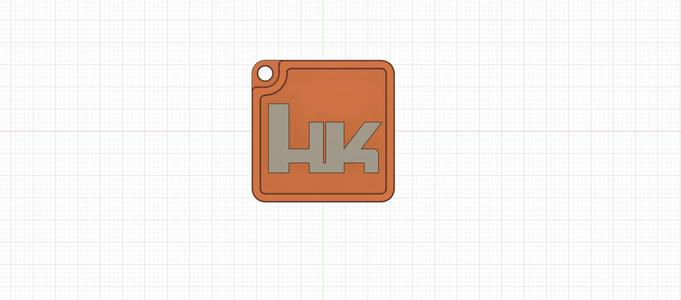 Heckler & Koch square keychain