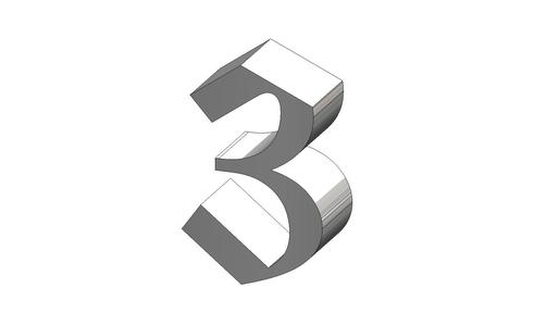 3 Number Old English Text MT Font Number