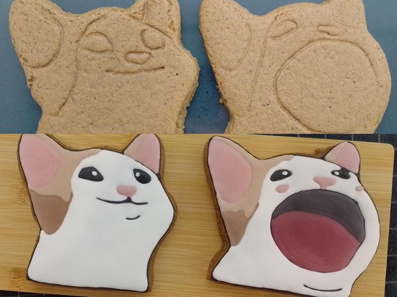 Popcat cookie cutters