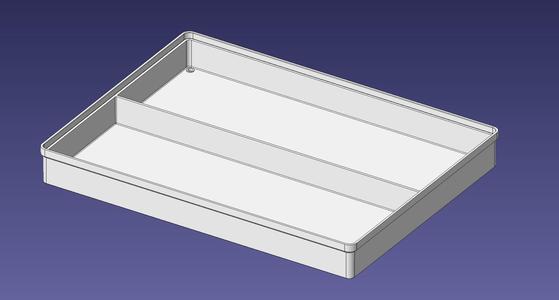3x4 units, third height, 2x1 grid Stackable Insertbox