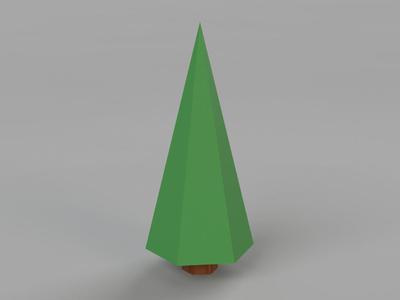 Hexagonal minimalist Christmas tree